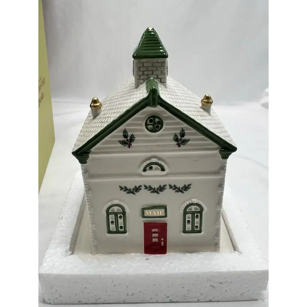Spode Christmas Tree Miniature Village Post Office Decoration